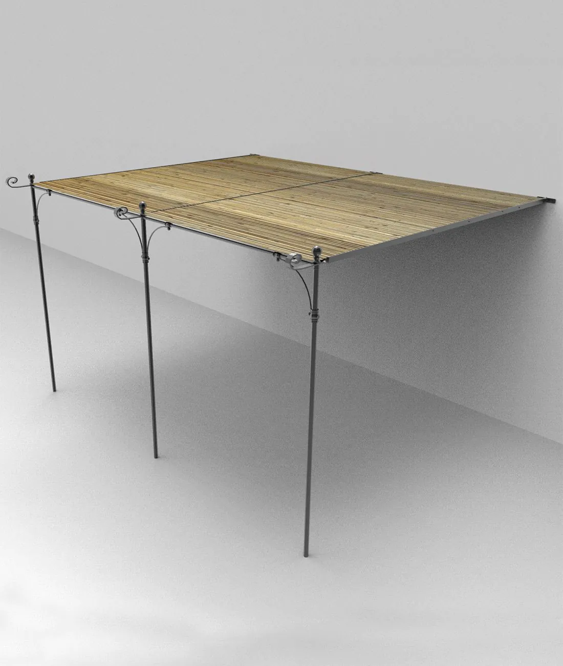 Bamboo cover for curved and flat Solaire pergola