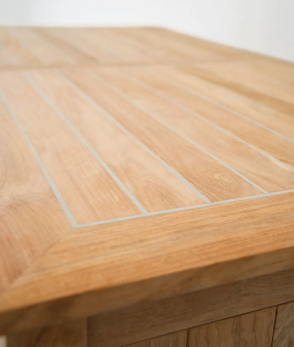 Chelsea teak wood trunk assembled