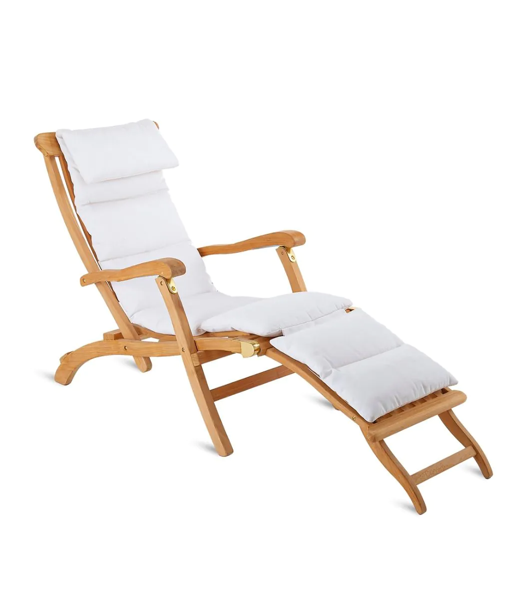 Zusammenklappbare Chaiselongue Chelsea aus Teakholz
