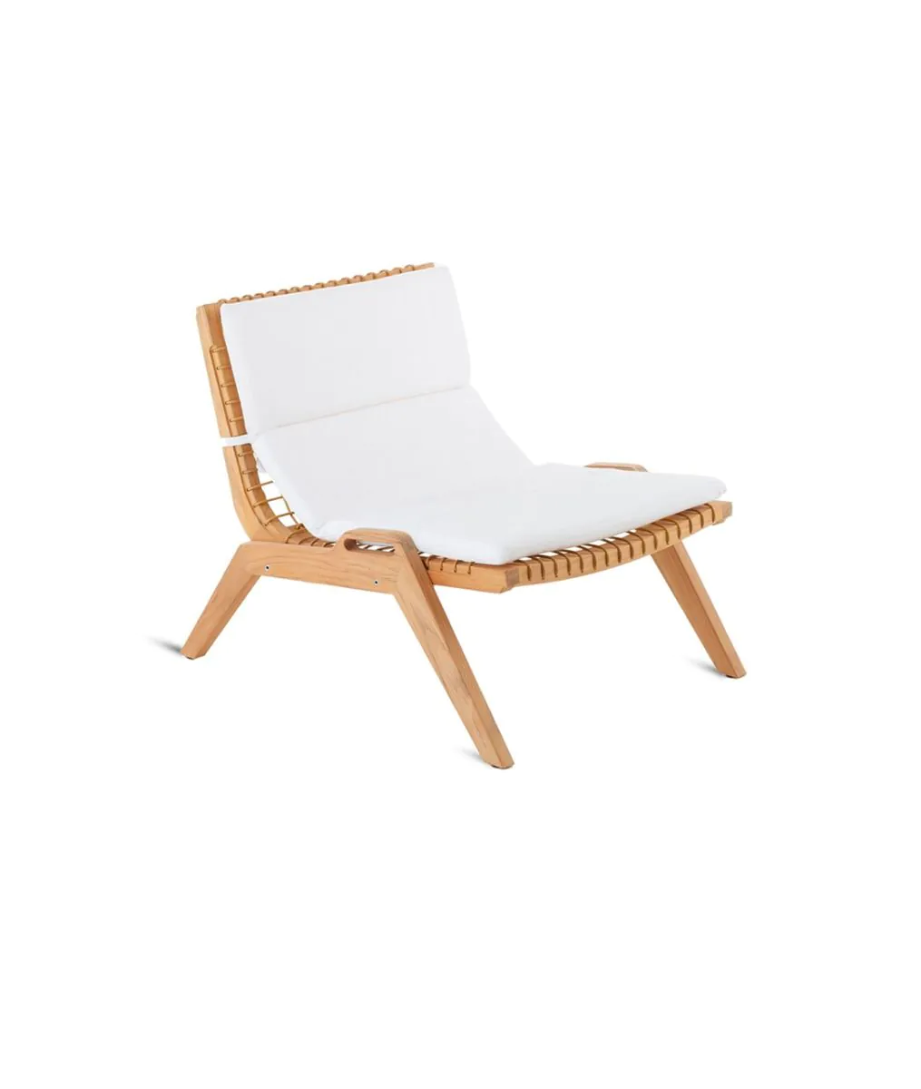 Synthesis garden lounge armchair in teak