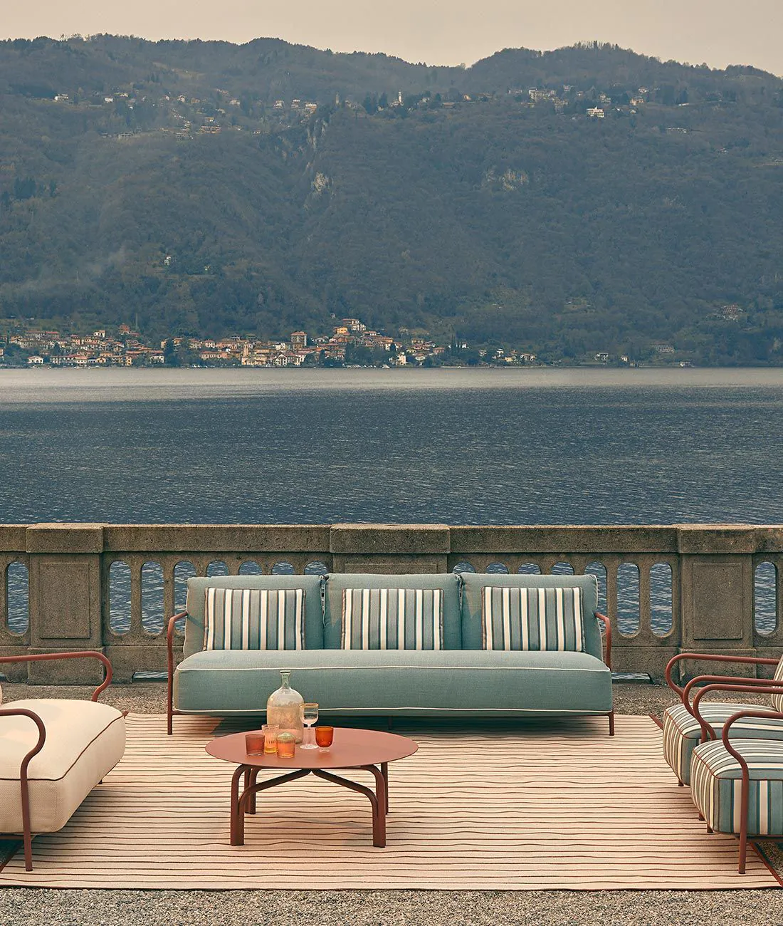 Salò 3-seater Sofa with seat and backrest cushion