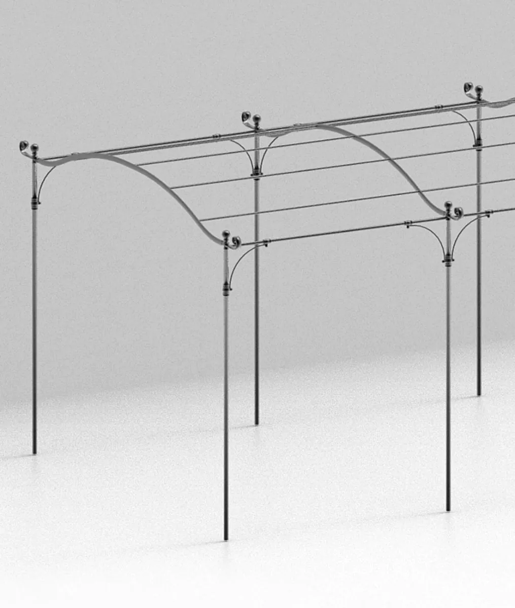 Extension pergola Solaire autoportée courbée