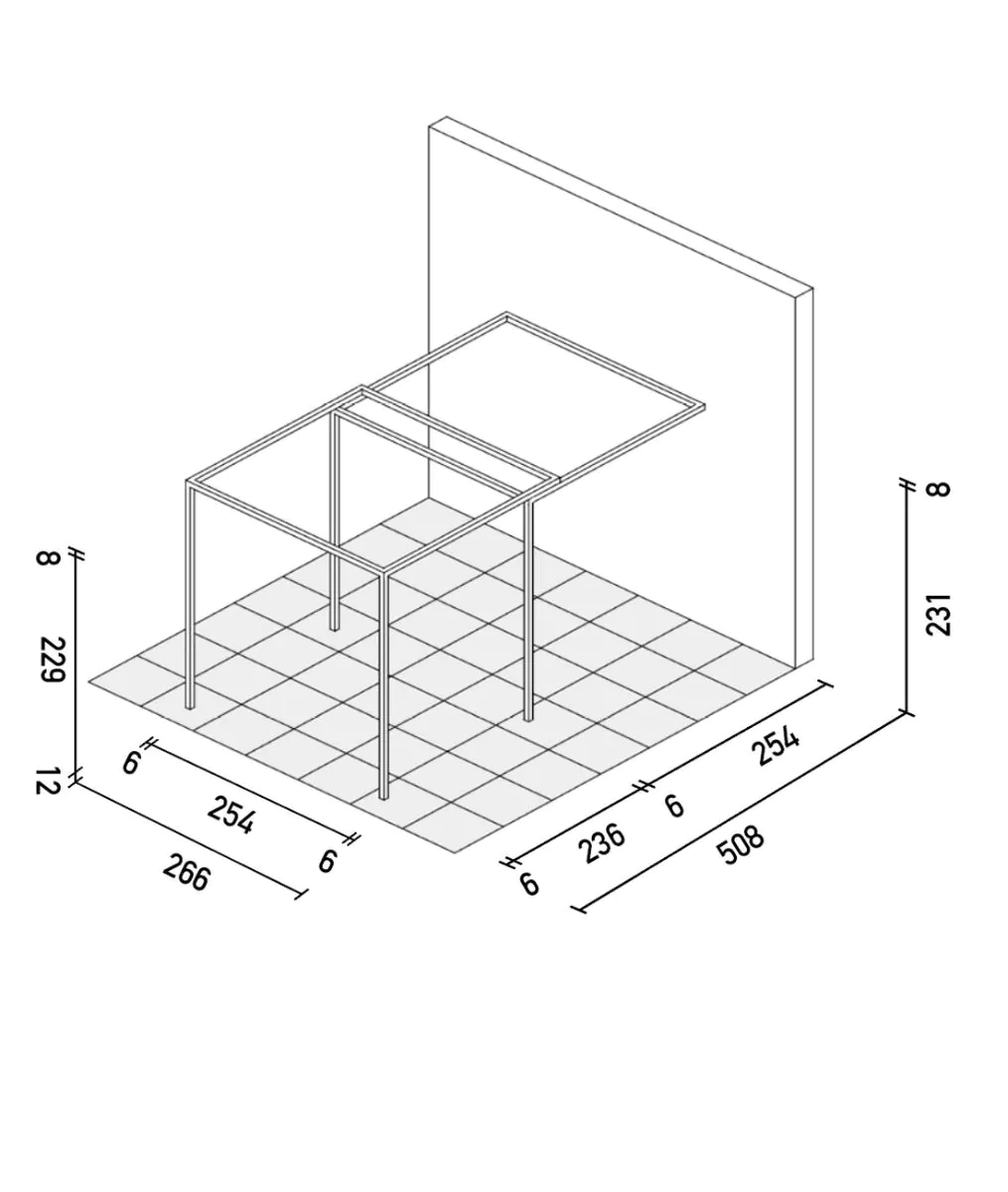 Shibuya® estensione pergola in alluminio