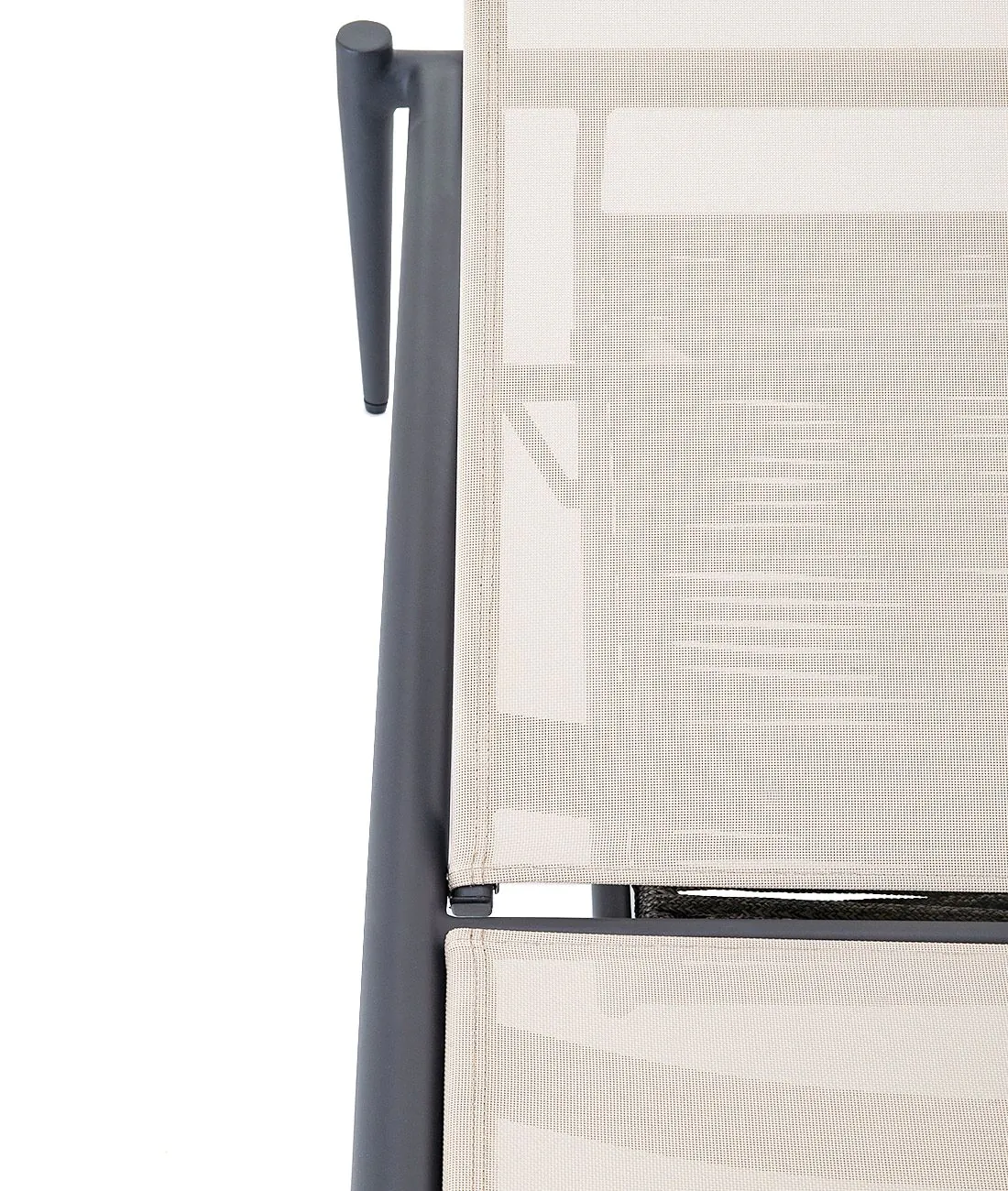 Luce stackable sunlounger aluminum with sand fabric