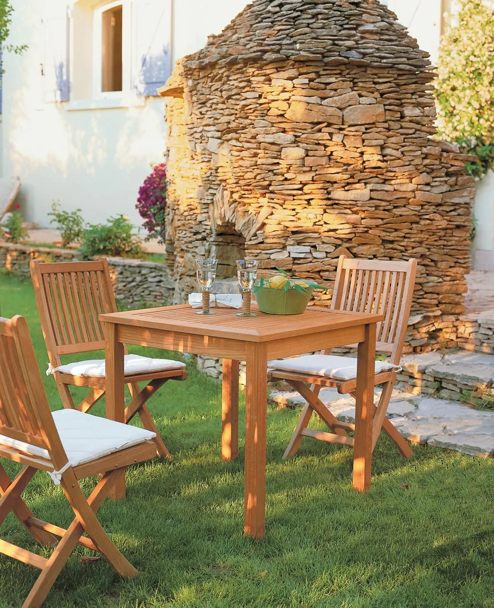 Table Chelsea carrée cm 80 x 80 en teck
