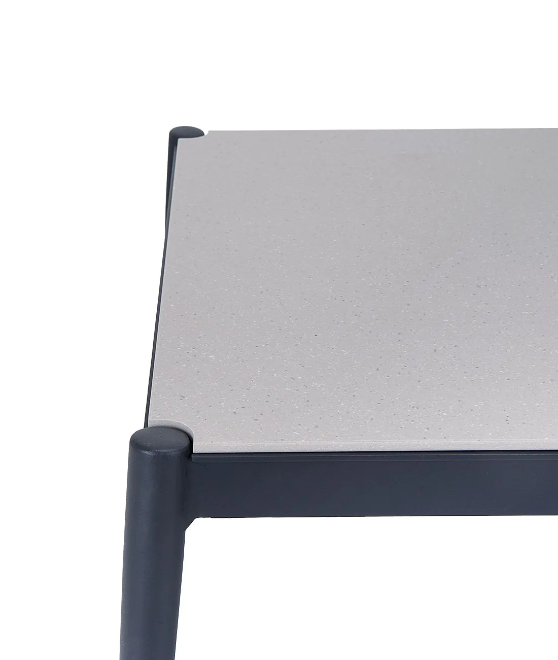 Table basse rectangulaire Luce graphite avec un plateau en grès