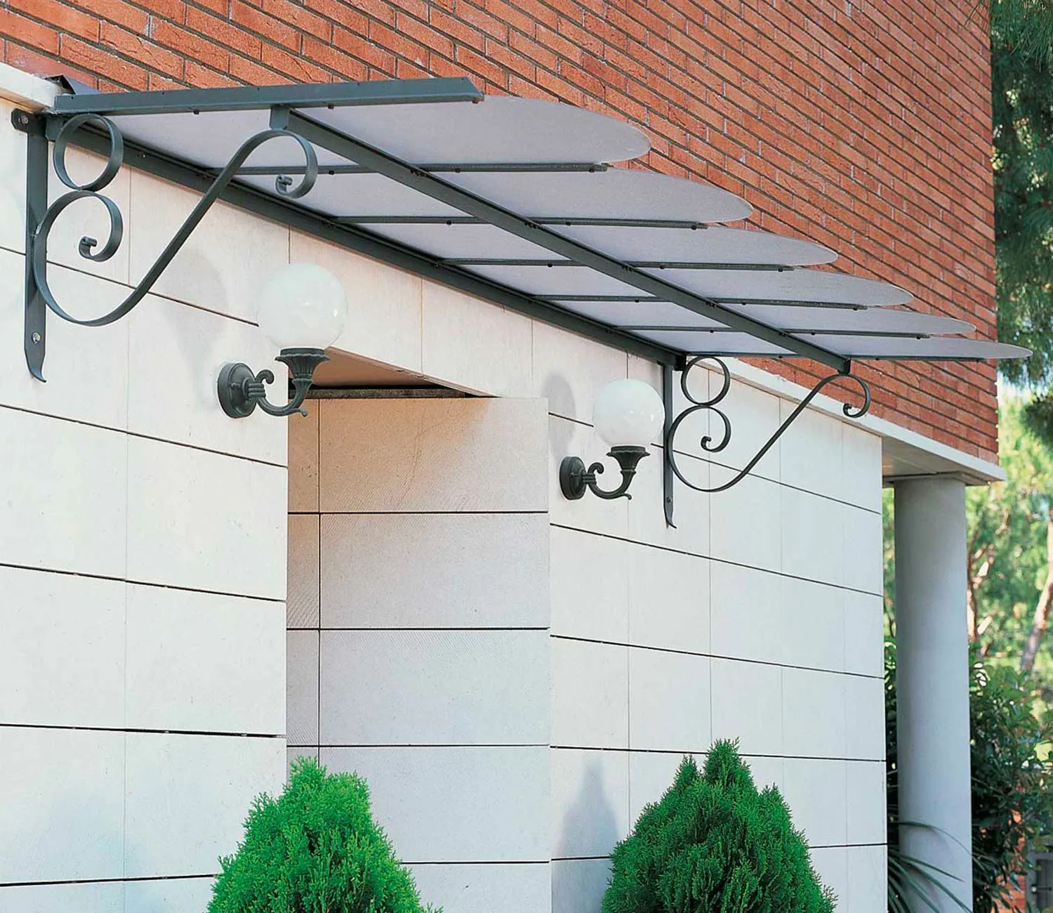 Attached overhang Dafne flat roof