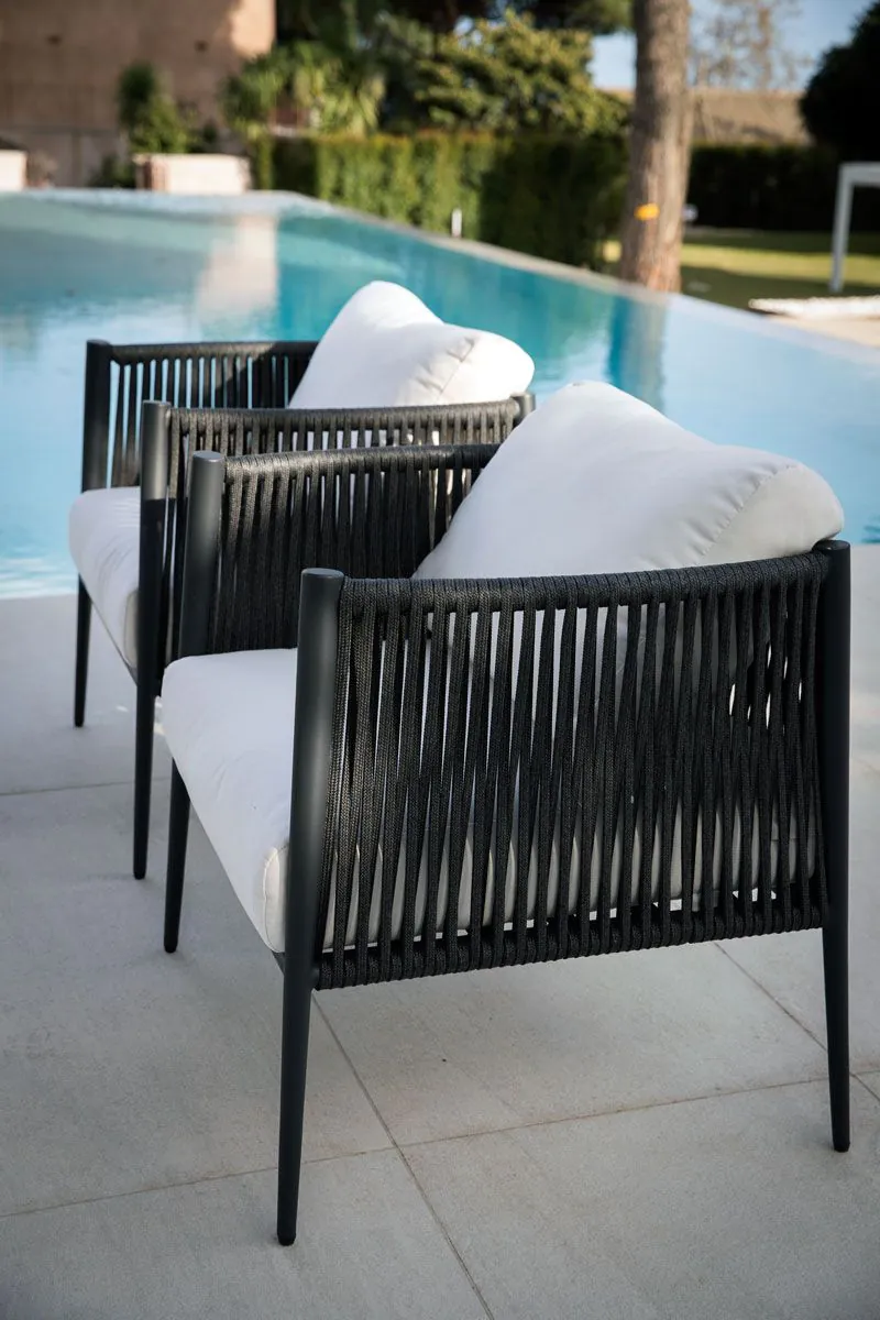 Fauteuil Luce aluminium graphite
