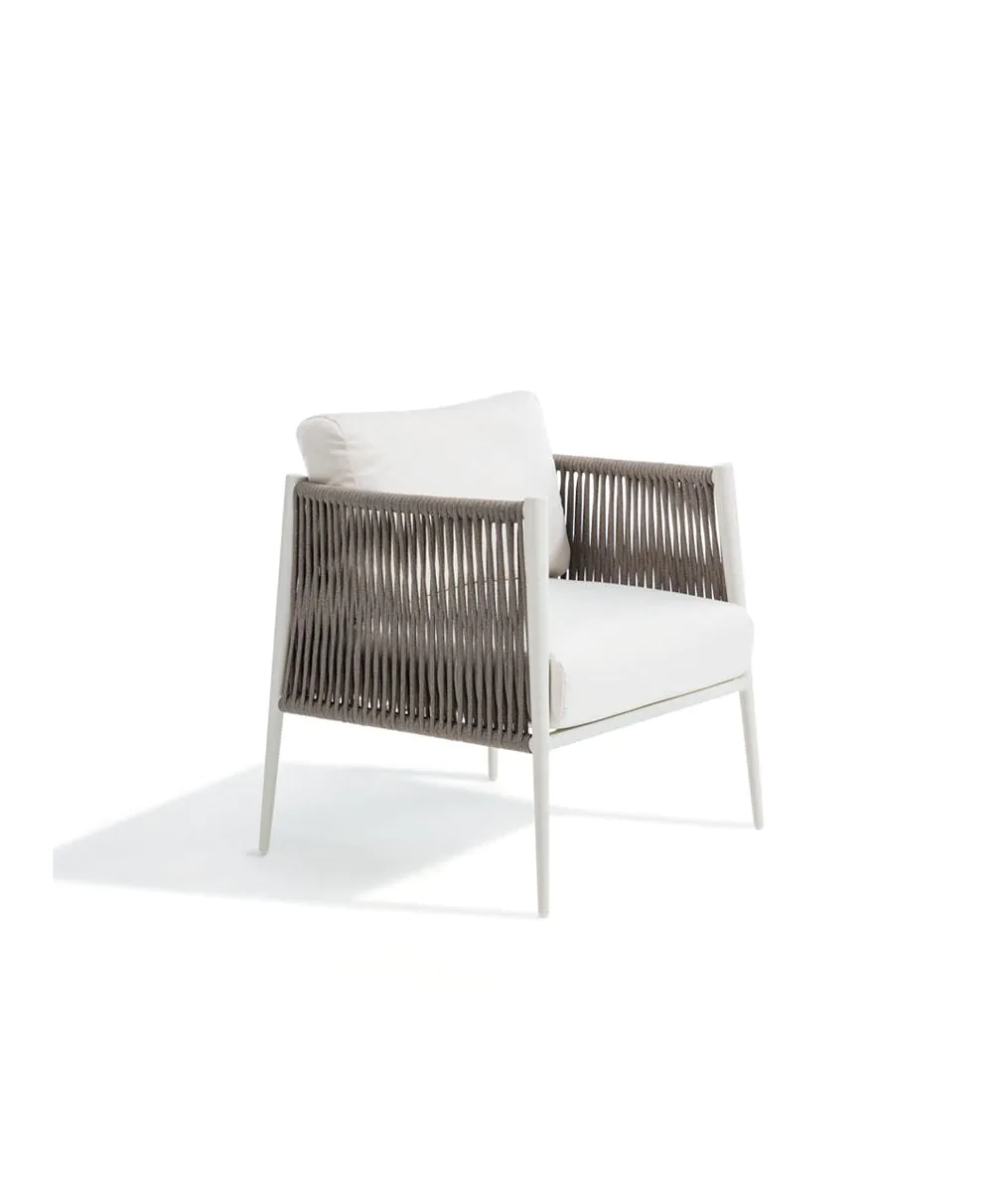 Sillón Luce blanco de aluminio