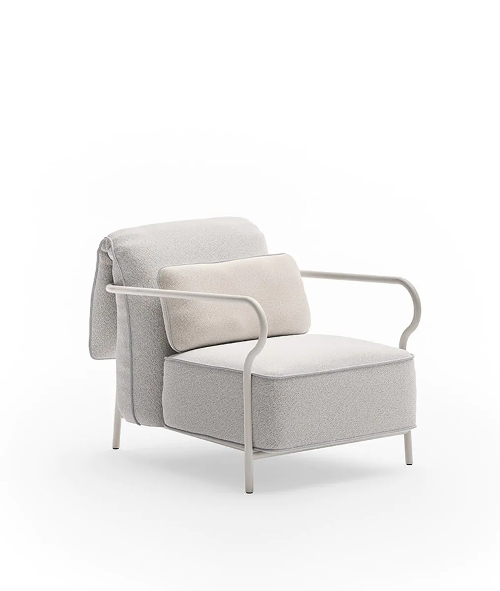 Fauteuil Salò avec coussins d'assise et dossier