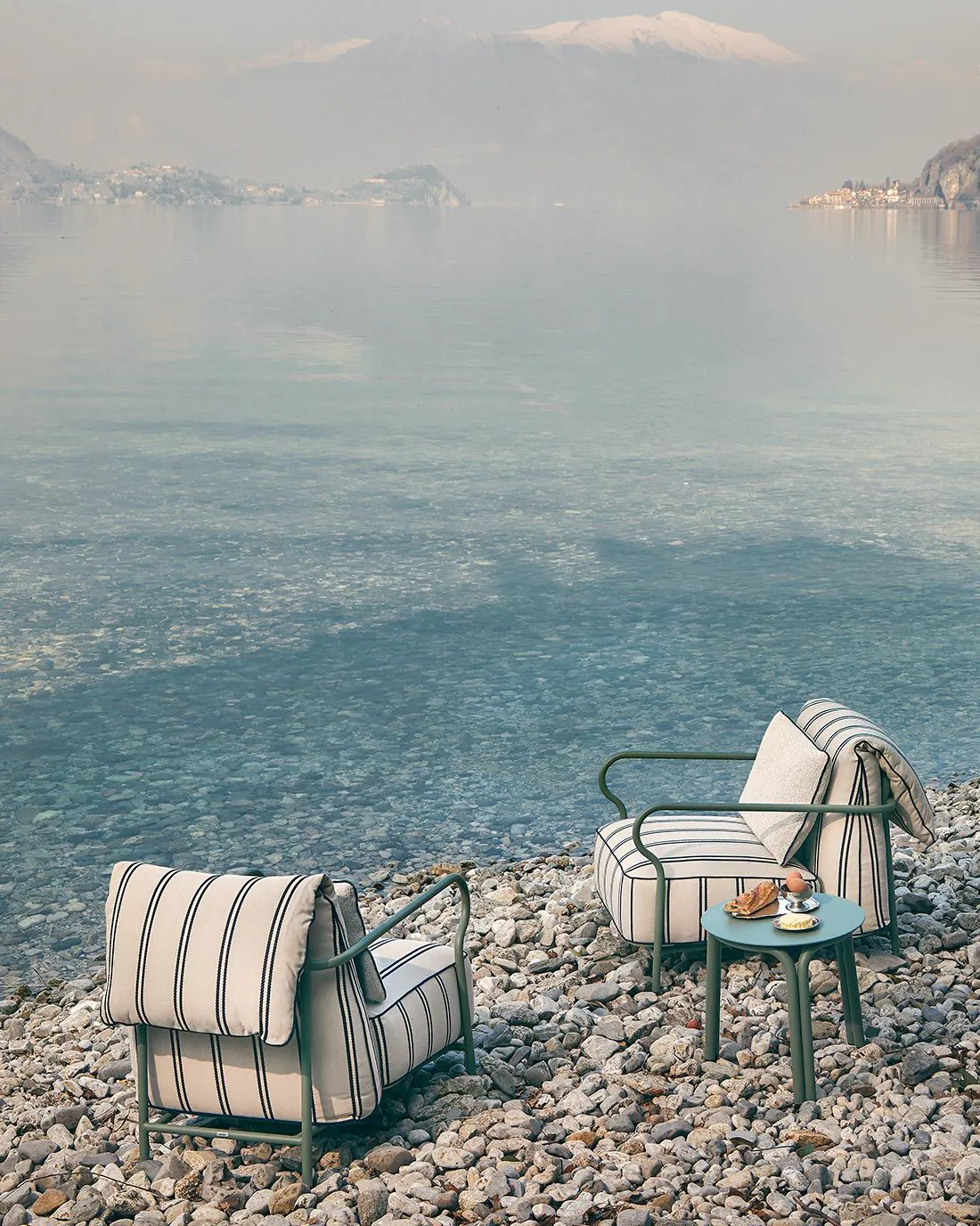 Fauteuil Salò avec coussins d'assise et dossier