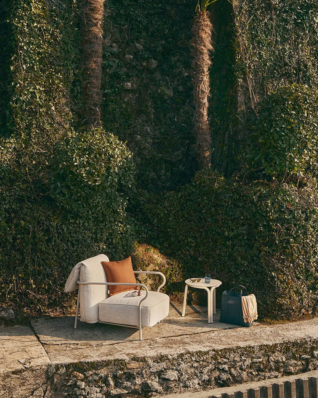 Fauteuil Salò avec coussins d'assise et dossier