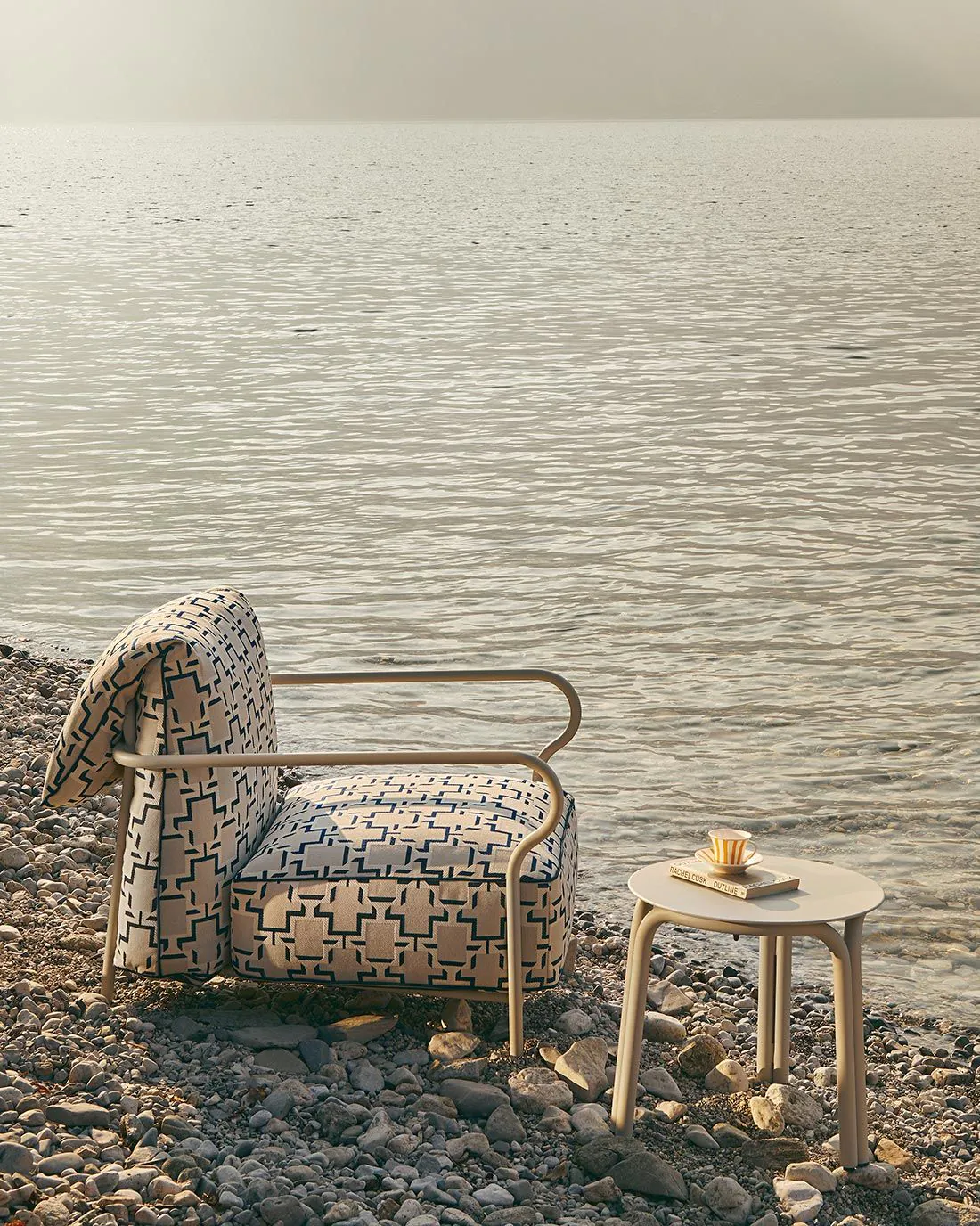 Fauteuil Salò avec coussins d'assise et dossier