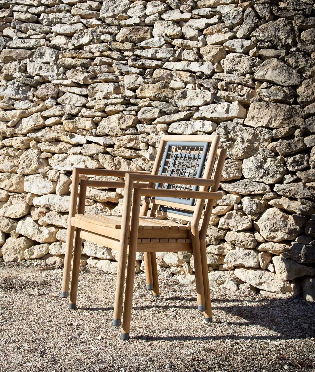 Stackable small armchair Quadra panel not included