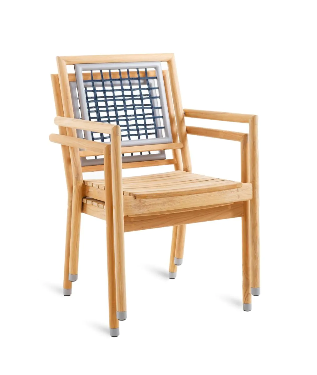 Stackable small armchair Quadra panel not included