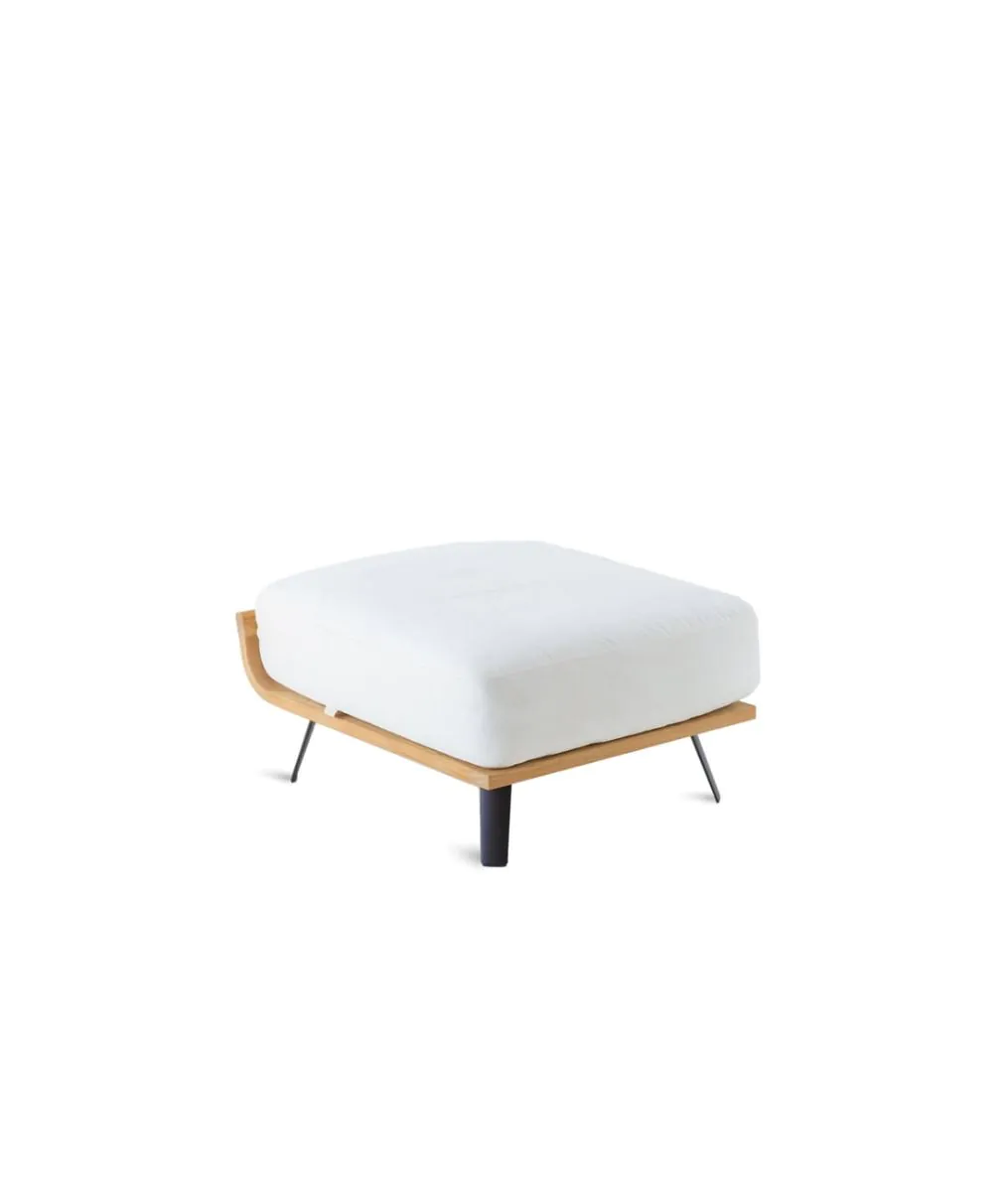 Pouf Welcome in teak