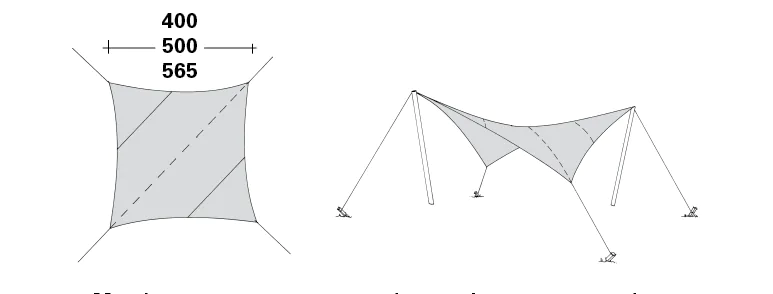 Sail rhomboidal Manta 400 x 400