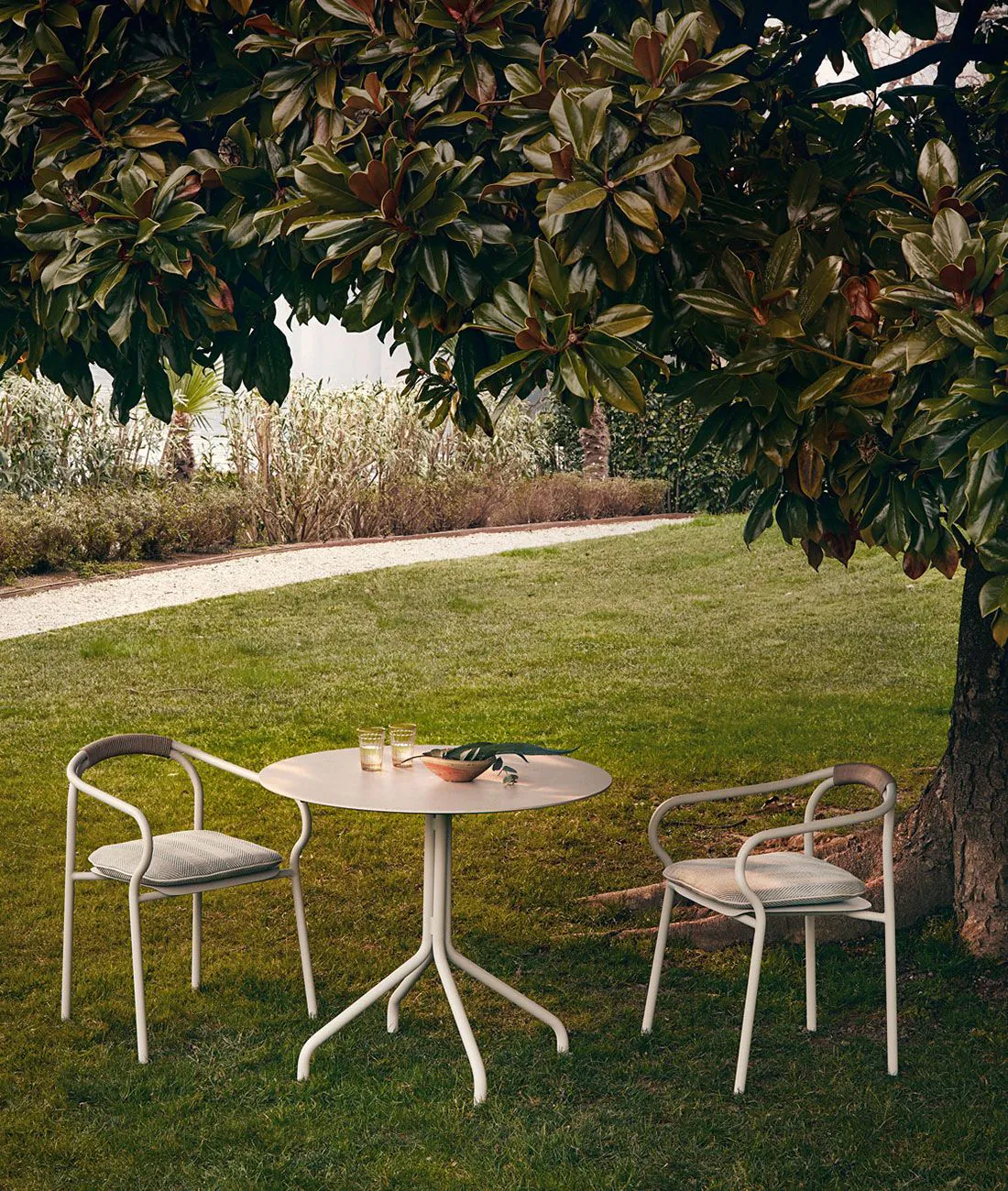 Table ronde de jardin Salò en aluminium