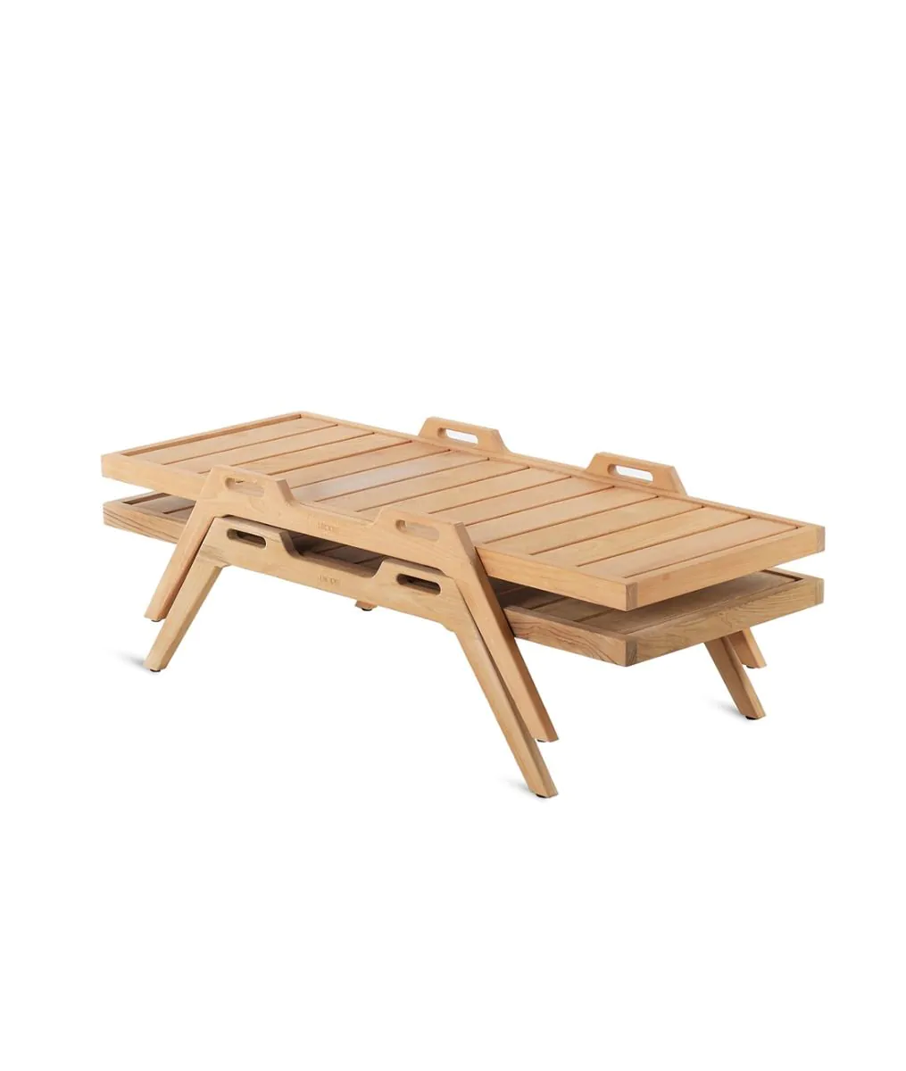 Coffee table Synthesis stackable rectangular with handles