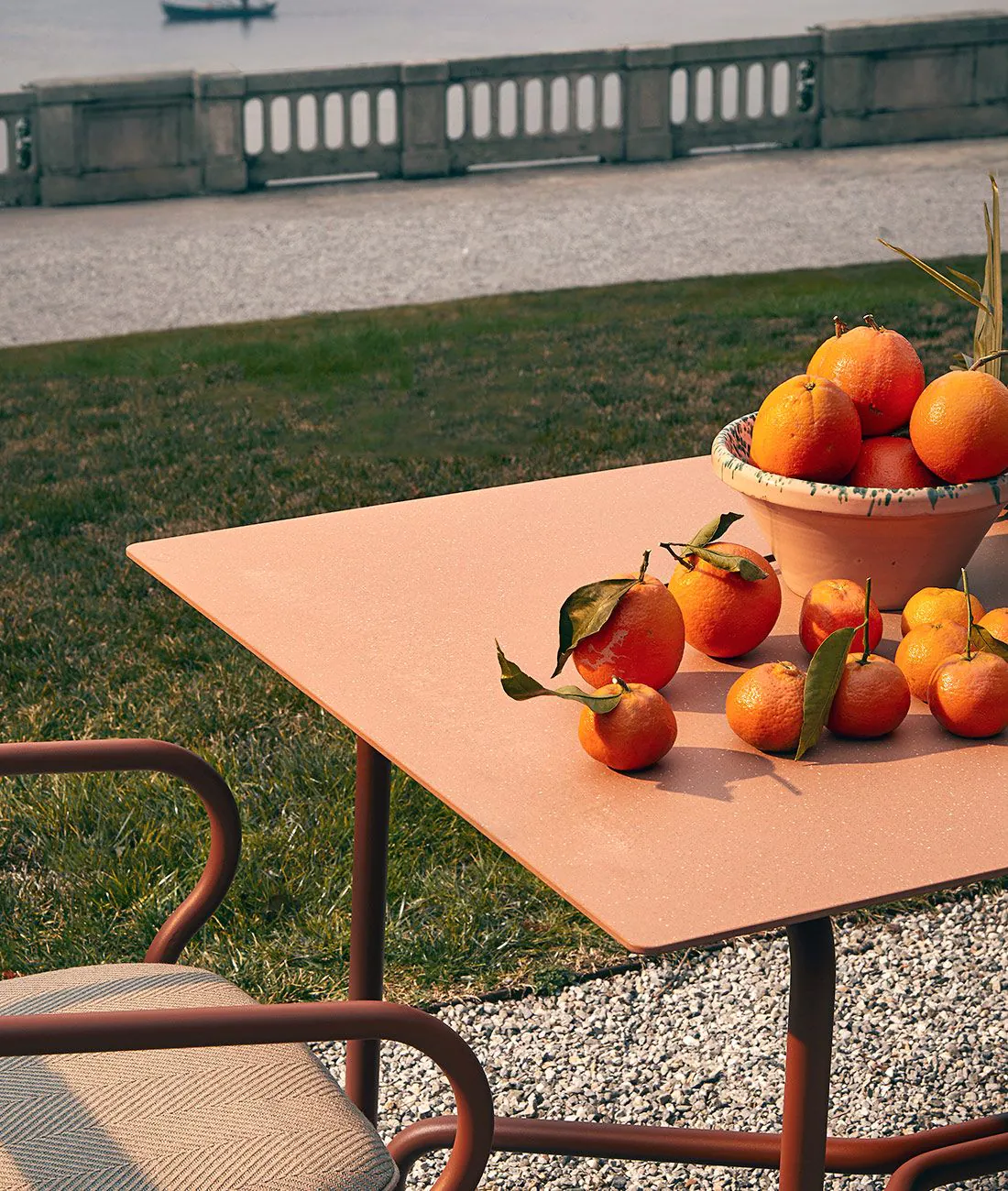 Salò rectangular table 203 cm in aluminum