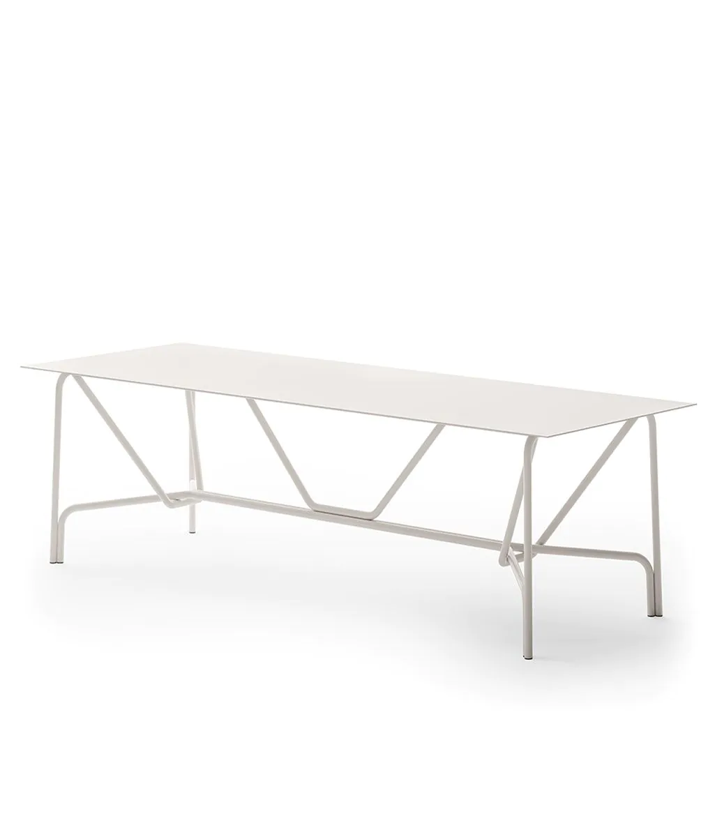 Salò Rechteckiger Tisch aus Aluminium 279 cm