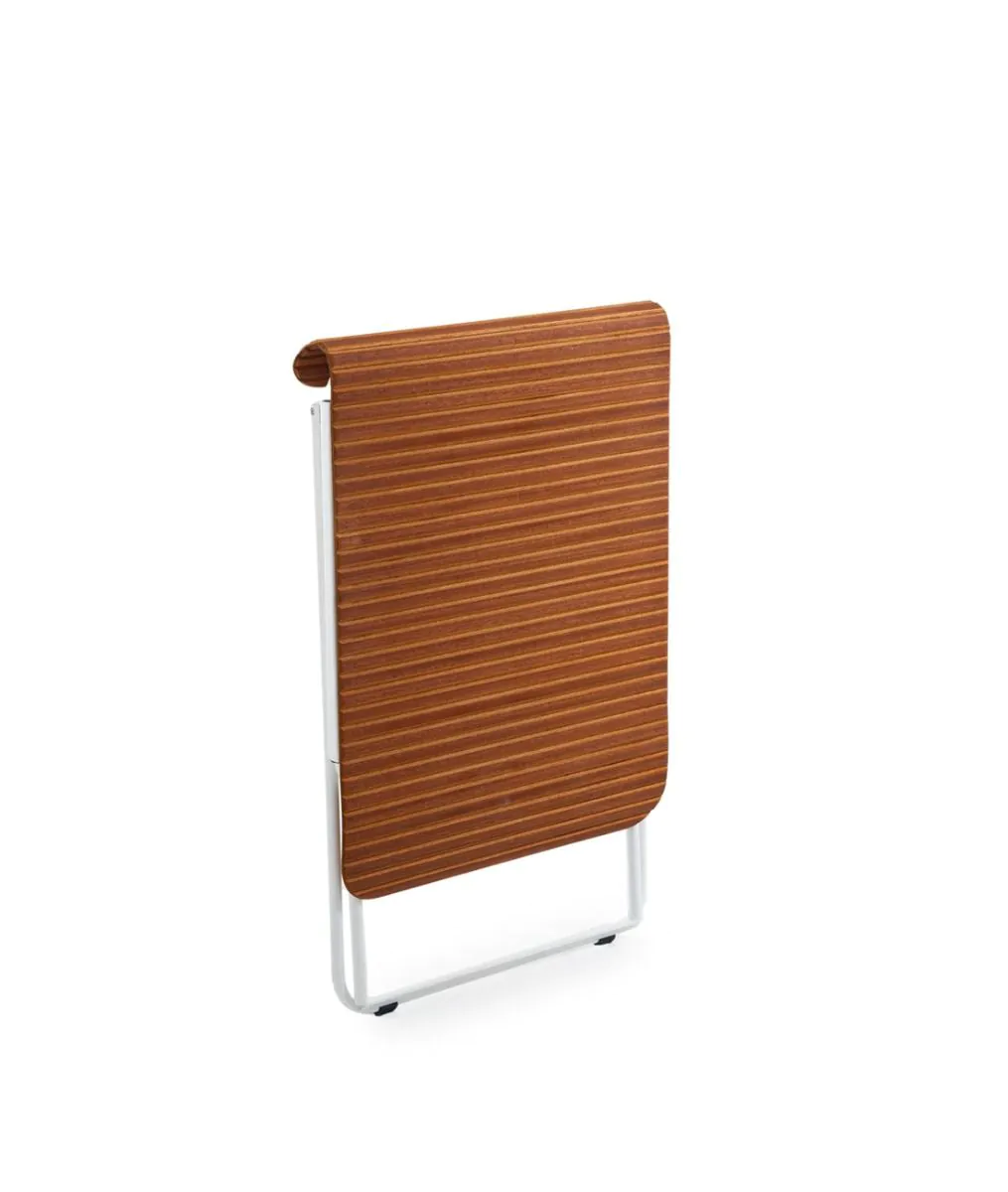 Table folding Urbn Balcony in white steel and Wood-Skin