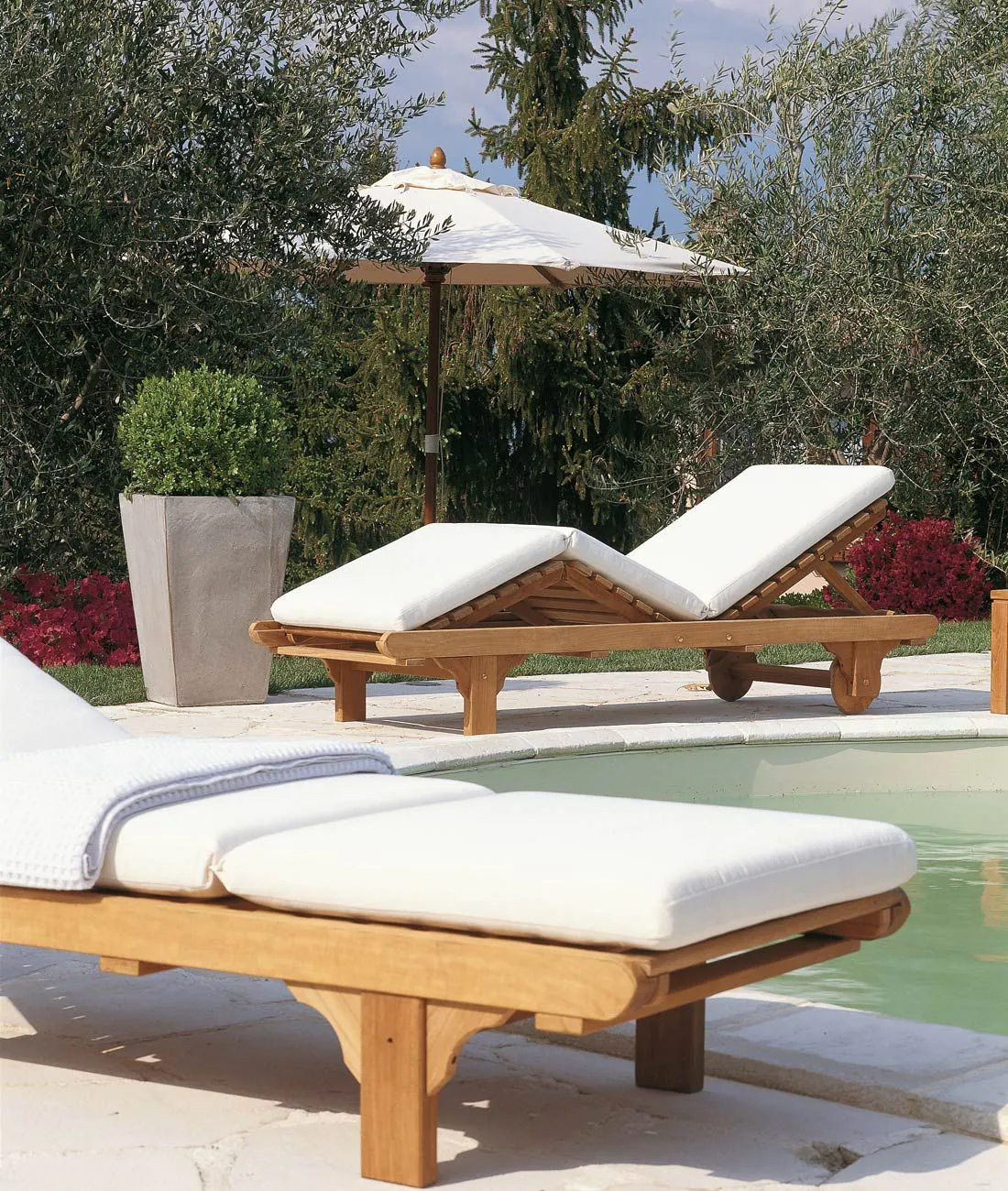 Lettino Chelsea di teak