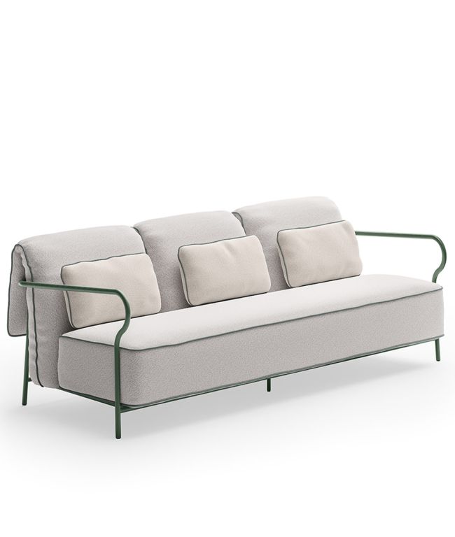 Salò 3-seater Sofa with seat and backrest cushion