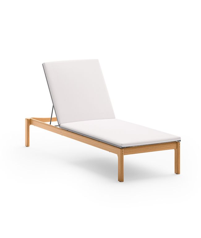 Lettino Cora in teak e textilene
