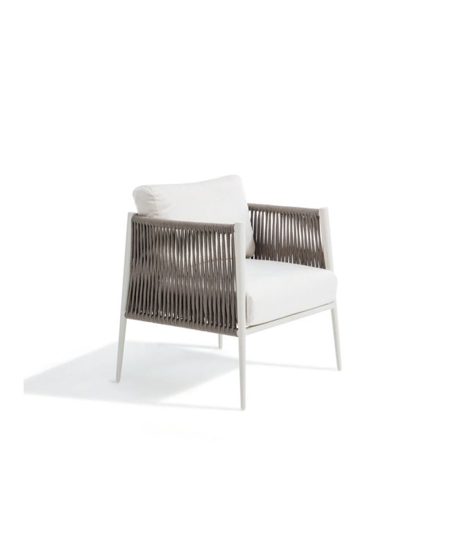 Poltrona Luce alluminio bianco