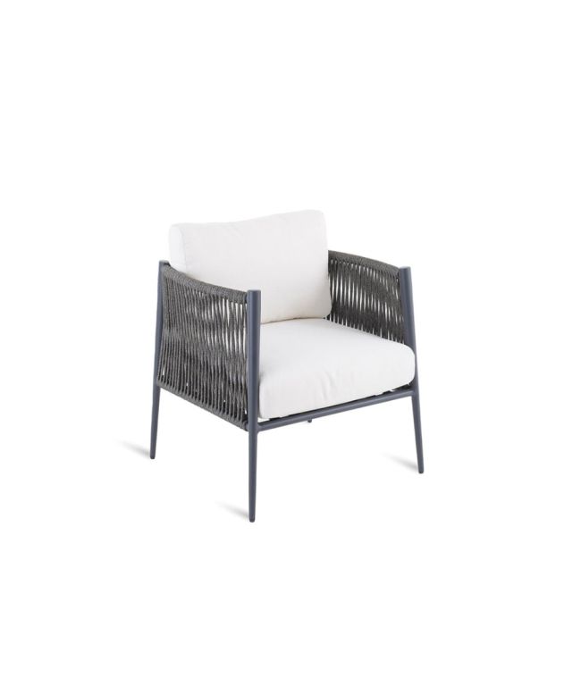 Fauteuil Luce aluminium graphite