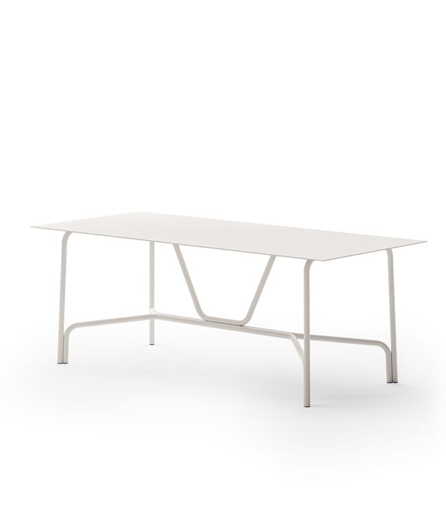 Salò rectangular table 203 cm in aluminum