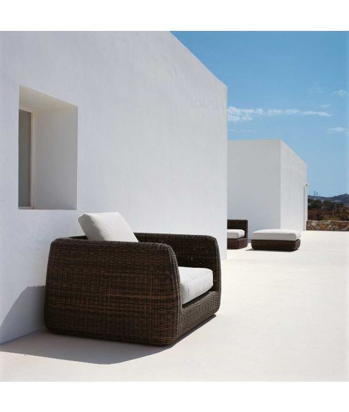Agorà Armchair Tropical brown with cushions