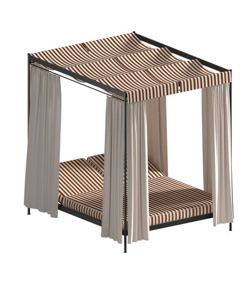 Igea two-seater Iron cabana with cushions
