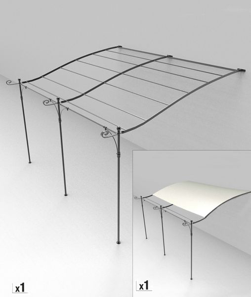  Offer – Solaire curved roof attached pergola with sliding canopy