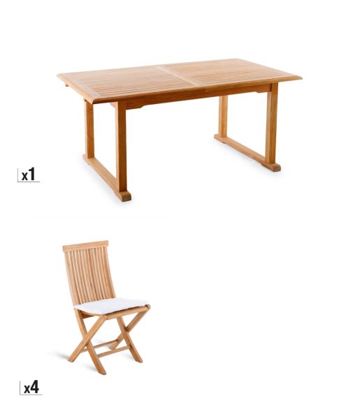 Offer - Set of 4 chairs and rectangular table