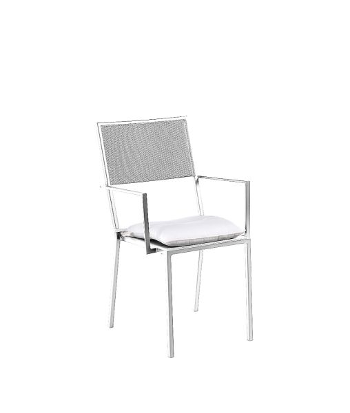 Fireproof cushion in white (seat)
