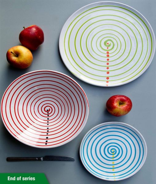 Dinner, soup, and fruit plates in sets of three DEC1