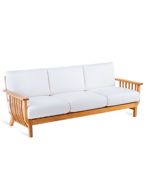 Sofa Chelsea cm 209 structure of teak (W 209 D 85 H 82 seat H 42)