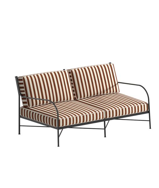 Igea two-seater iron sofa with cushions