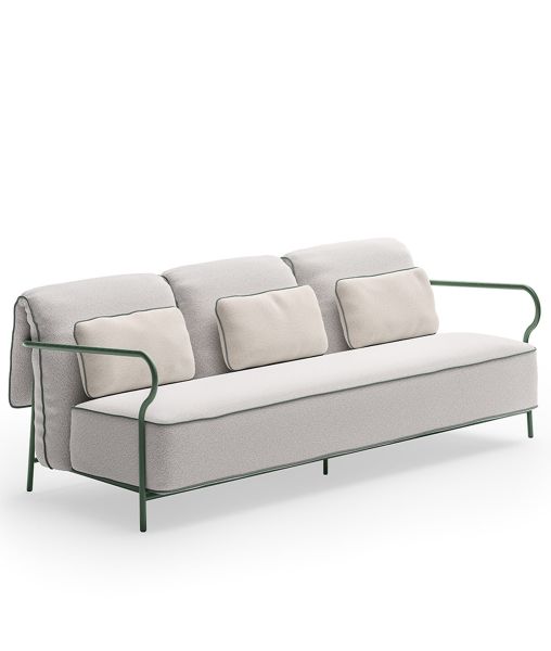 Salò 3-seater Sofa with seat and backrest cushion