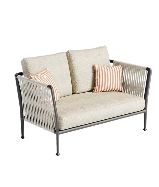 Treble Sofa in Graphite with Cushions included