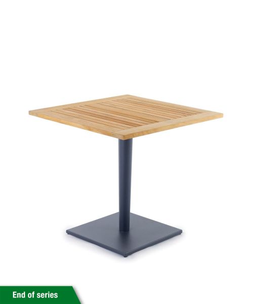 Luce square table with teak table top