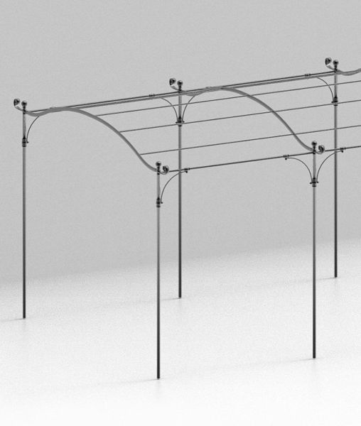 Extension pergola Solaire autoportée courbée