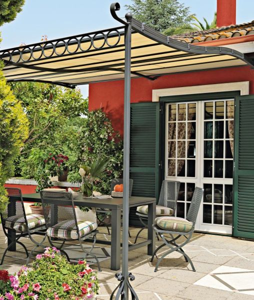 Extension pergola Tibisco adossée sans couverture