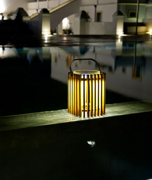 Lamp Solare in teak and graphite aluminium