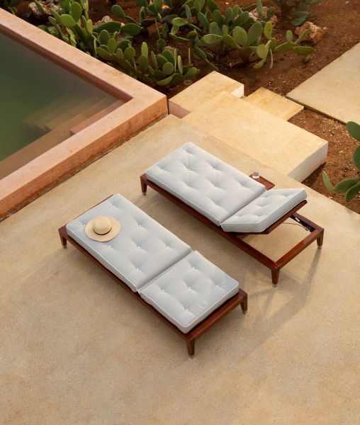 C'est la Vie Single Sunlounger in mahogany