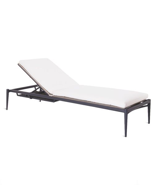 Luce stackable sunlounger aluminum with sand fabric