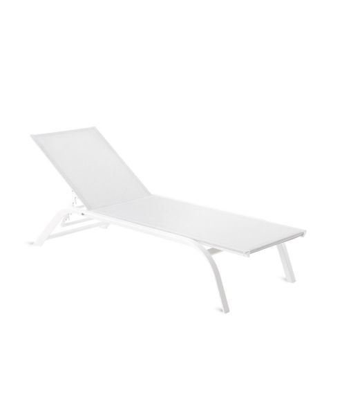 SUMMER MANIA - Sunlounger Panarea stackable in aluminium white