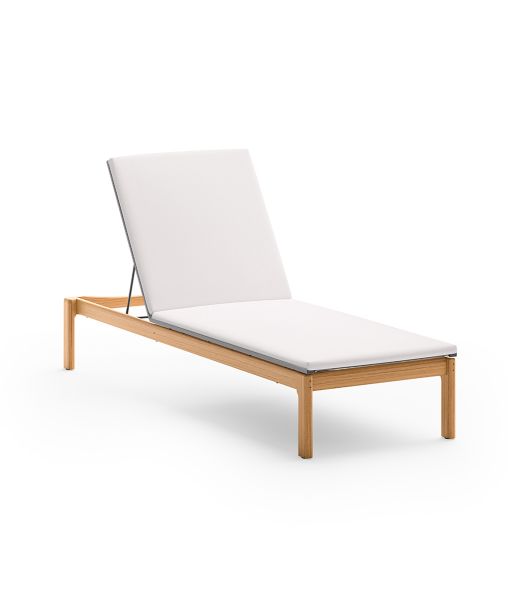 Lettino Cora in teak e textilene